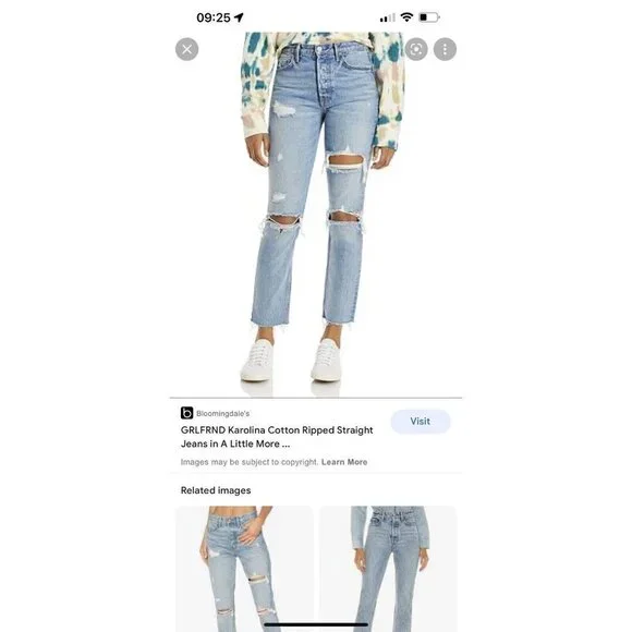 Grlfrnd the karolina high waist jeans 100% cotton NWTS size 27 (W) - Picture 3 of 7